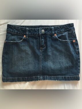 Fox Dark Blue Denim Mini Skirt